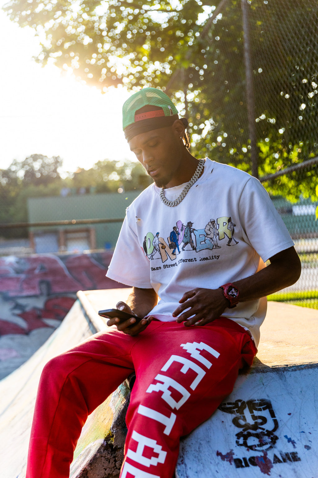 Same Street Different Reality Distress Wash Tee