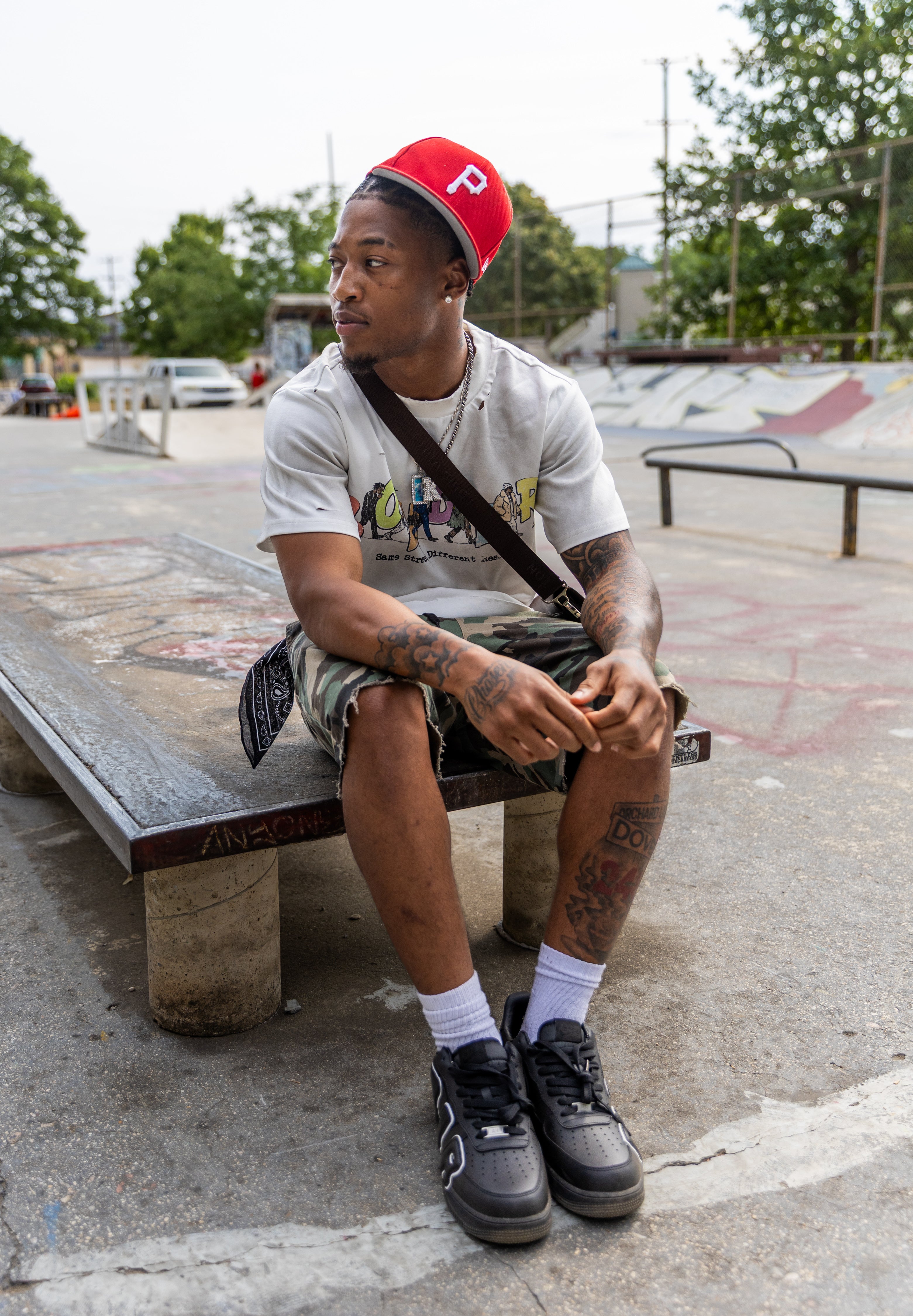 Same Street Different Reality Distress Wash Tee